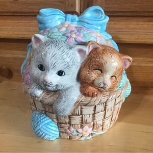 Cats in a Basket cookie jar